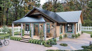 Rustic Cottage Charm! Ideal 3-Bedroom House Plan, 1500 sqft of Cozy Living