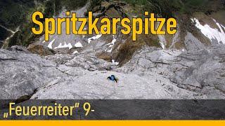 Zwei "Feuerreiter" (9-, 600m) an der Spritzkarspitze