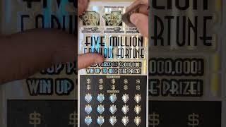QUICK HIT ON FIVE MILLION FABULOUS FORTUNE PA LOTTERY $50 SCRATCH OFF TICKET #win #scratch #lottery