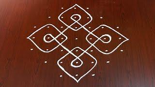 Easy 7dots daily sikku kolams/melikala muggulu/kambhi,neli kolam/daily chukkala muggulu#Nice Rangoli