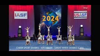 Cheer Sports Sharks Great White  Finals Cheer Worlds 2024