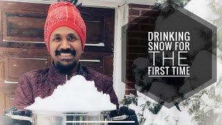 Drinking snow for the first time | பணியை முதல்முறை குடிக்கும் வீடியோ