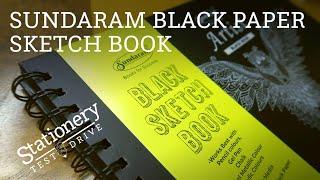 Art & Drawing On Black Paper | Sundaram Black Sketch Book - Stationery Test Drive