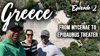 Incredible travel into the history of ancient Greece. Visit of Mycenae, Argos and Epidaurus. 4K