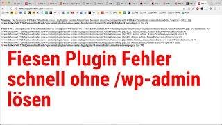 WordPress Hack: Plugins Deaktivieren ohne Admin Zugang [Deutsch/German]