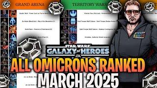 All Omicrons Ranked Best to Worst for ALL Game Modes - March 2025 - Star Wars: Galaxy of Heroes
