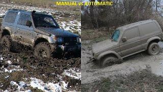 Mitsubishi Pajero Off road !!! Manual vs Automatic