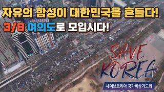 자유의 함성이 대한민국을 흔들다! - 3/8 여의도로 모입시다!