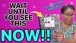 WATCH WHAT HAPPENS TO THIS $0.50 COMPOSITION BOOKS!  quick & easy notebook makeover!