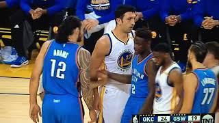 Zaza pachulia vs Steven adams scuffle