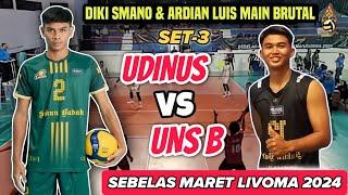 DIKI SMANO & ARDIAN LUIS MAIN BRUTAL DI LIVOMA 2024 | UDINUS VS UNS