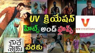 UV Creations Hits and Flops | All Movies list | upto Radhe Shyam