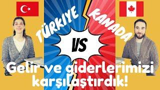 Kanada vs Türkiye | 1 Aylık Gelir ve Gider Karşılaştırması