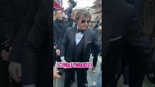 Tom Cruise Helps Paparazzi That Gets Hurt At Victoria Beckham's 50th Birthday Party In London, UK