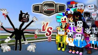 Cartoon Cat vs. Undertale Gang | Minecraft (WRESTLING MATCH!)