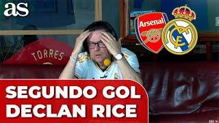 ENFADO RONCERO con el SEGUNDO GOL de FALTA de RICE | ARSENAL-REAL MADRID