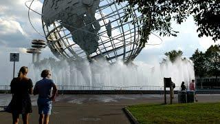 Flushing Meadows Corona Park in Queens • The Unisphere & fountains in the summer #newyorkcity