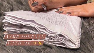 ASMR Journal with me ︎ | crinkly notebook, inaudible whispering, pen sounds