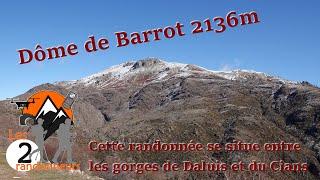 Une belle randonnée au Dôme de Barrot depuis Auvare, visite des alpes maritimes, les 2 randonneurs