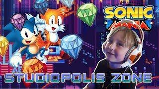 STUDIOPOLIS ZONE [Sonic Mania] LET'S PLAY!! 6 year old SUPERSONICOZ