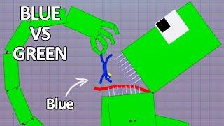 GREEN VS BLUE Who Is Stronger? - Roblox Rainbow Friends - People Playground