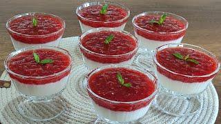 Custard Recipe with Strawberry Sauce that will amaze you with its presentation and taste 