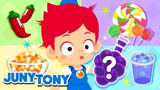  The Taste Song | What Does It Taste Like? | Food Song | Color Songs for Kids | JunyTony