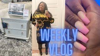 VLOG | BDay dinner fun, furniture shopping, new nails + cooking Birria tacos | MIZDEELIVING