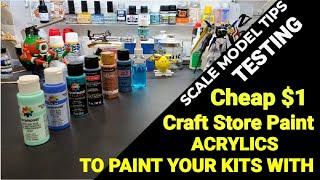 Scale Model Tips - Testing Cheap $1 Craft Store Acrylic Paint To Airbrush Your Kits With