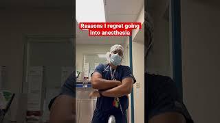 Reasons I regret it #anesthesia #anesthesiologist #surgeon #medical #pastudent