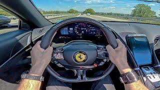 POV: Novitec Ferrari Roma Spider driving on German Autobahn