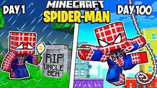 I Survived 100 Days as SPIDERMAN in Minecraft