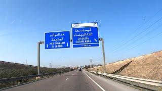 الطريق السيار من الدار البيضاء إلى ازمور نواحي الجديدة |driving in morroco