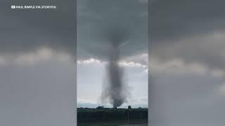 Massive Tornado seen in Alaverdi, Georgia