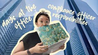 days at the office + what i do as a compliance officer (very short vid! Lol) 