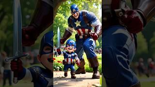 ️ Evolution Of Captain America teaches his son sword fighting #shorts #marvel #trending #ai