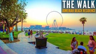 THE WALK at Jumeirah Beach Residence Sunset Walk | 4K | Dubai Tourist Attraction