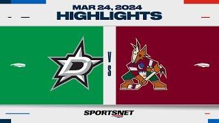 NHL Highlights | Stars vs. Coyotes - March 24, 2024