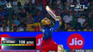 WATCH : DINESH KARTHIK SMASHED THE BIGGEST SIX OF IPL 2024 - 108M