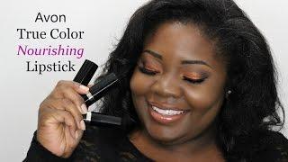 Avon True Color Nourishing Lipstick Swatches on WOC