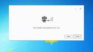 The installer encountered error 112 Chrome Setup Fix - Der Installer hat Fehler 112