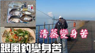 [胖咪]聽說北堤內港大咬 胖咪跟風去釣／清蒸變身苦（金錢魚）／#獵魚人ORCA救生衣#志成白几奴#阿維磯釣練餌#名洋釣具！