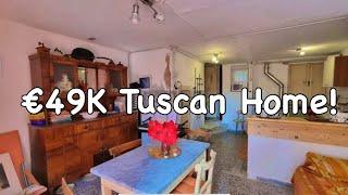  3-Bedroom Home in a Tuscan Medieval Village for Only €49K! 