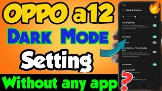 OPPO a12 mein dark mode setting kaise kare | How to enable dark mode in OPPO a12 | dark mode Setting