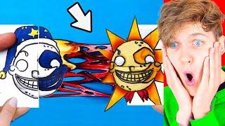 CRAZIEST SUNDROP & MOONDROP FNAF SECURITY BREACH ART VIDEOS EVER!? (LANKYBOX REACTION!)