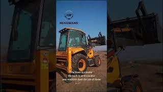 Loader and Excavator Busy at both ends#loaderbackhoe #loader #excavator #loadersvlog #hengwang