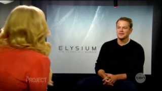 Matt Damon interview on The Project (2013) - Elysium