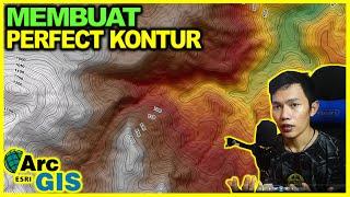 Tutorial Making Contour Lines Smooth Major / Minor + Hillshade (Topography) || ArcGIS