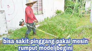 MENCOBA MESIN RUMPUT SAMPING // TESTING BRUSH CUTTER