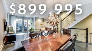 Inside the $900K Luxury River West Townhome | Chicago Real Estate Tour